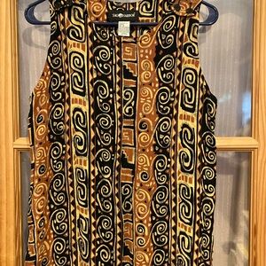 Women's Sag Harbor Black and Brown Patterned Top dress